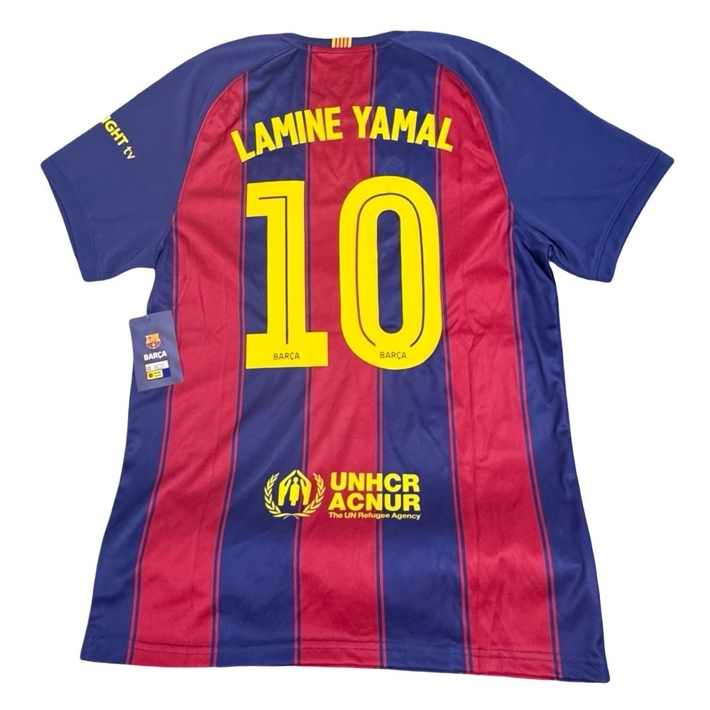 FC Barcelona Lamine Yamal #10 Jersey Mens Medium Blue Red Soccer Shirt New - Picture 3 of 7